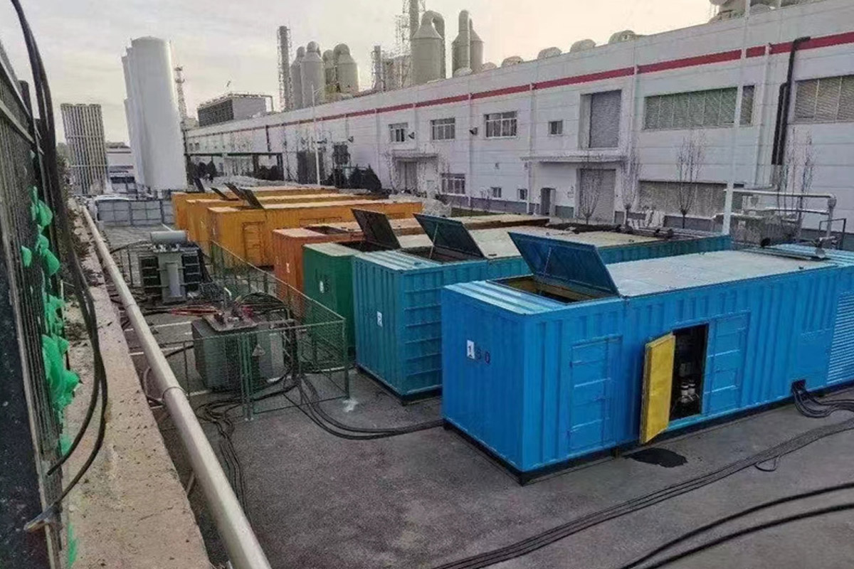 莺歌海镇发电机租赁施工现场